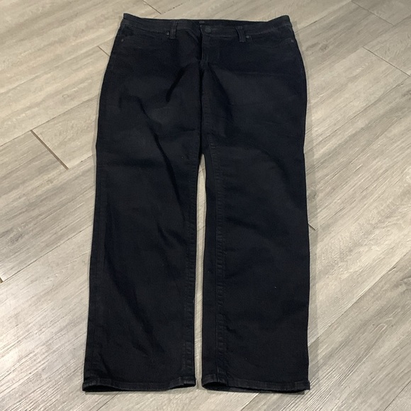 Kut from the Kloth Black Straight Leg Stretch Jeans     size 16S - Picture 5 of 11